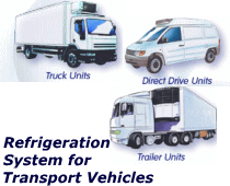 Refrigeration system for transport vehicles